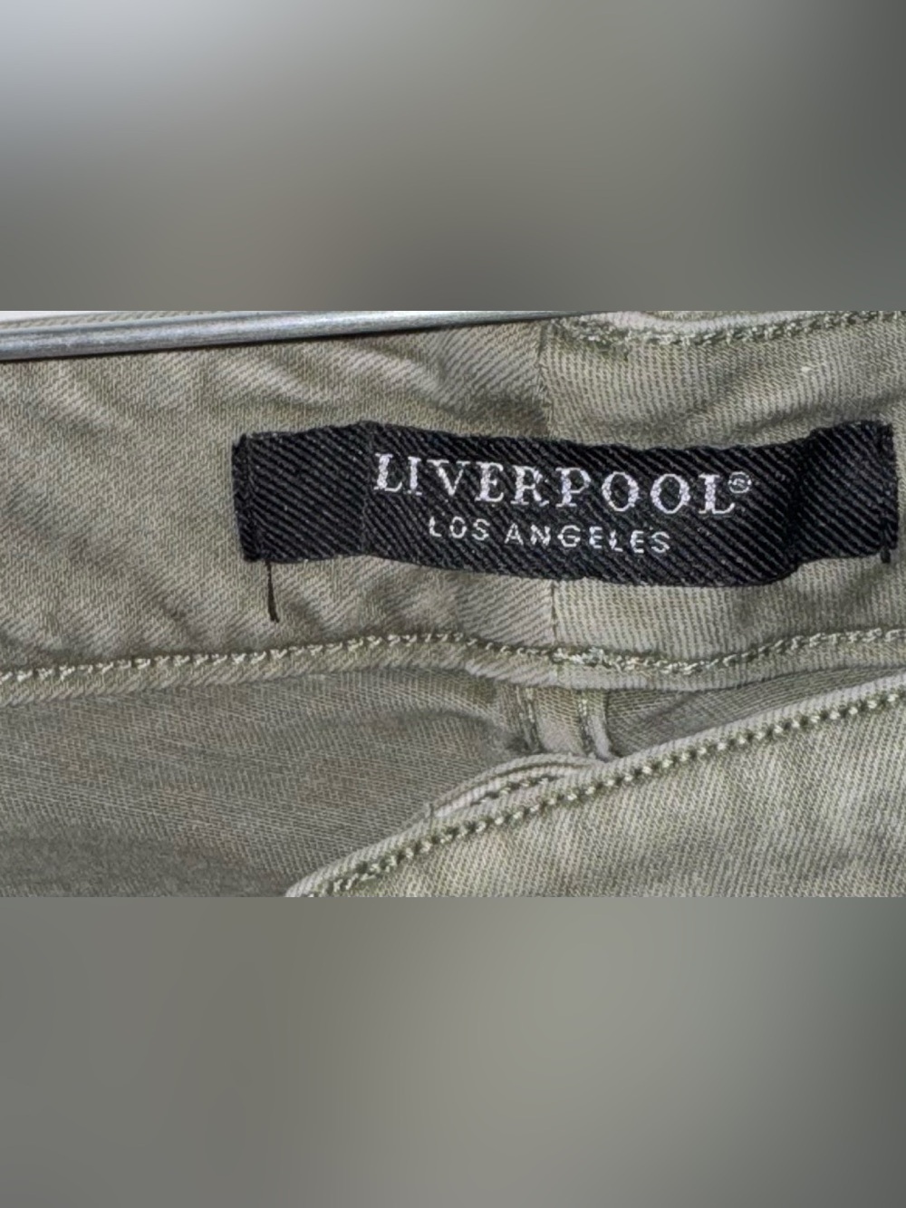 Liverpool Olive Green Mid-Rise Women’s Shorts - Picture 3 of 3